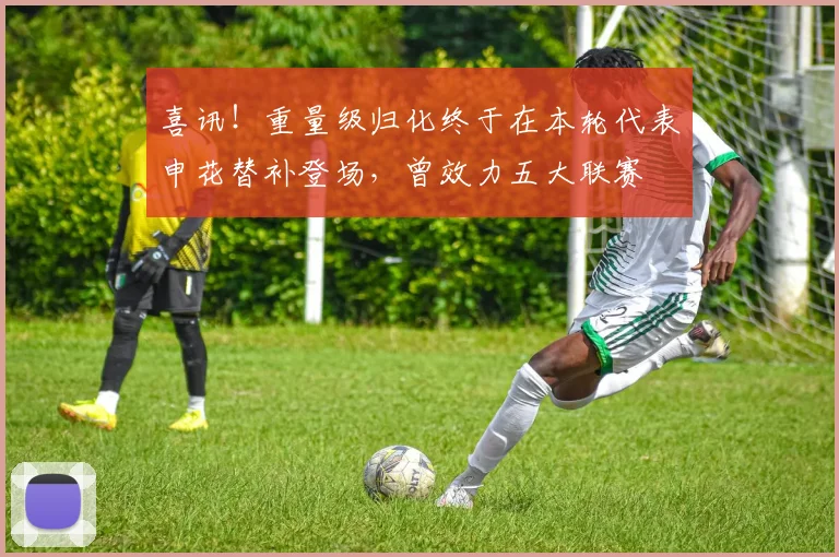 喜讯！重量级归化终于在本轮代表申花替补登场，曾效力五大联赛